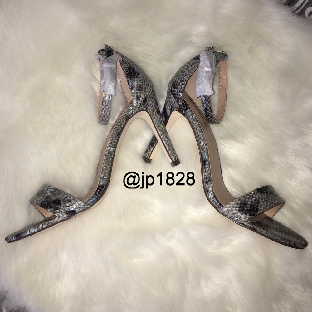 HP!πBarely There Snake Print Heeled Sandals - Picture 2 of 7